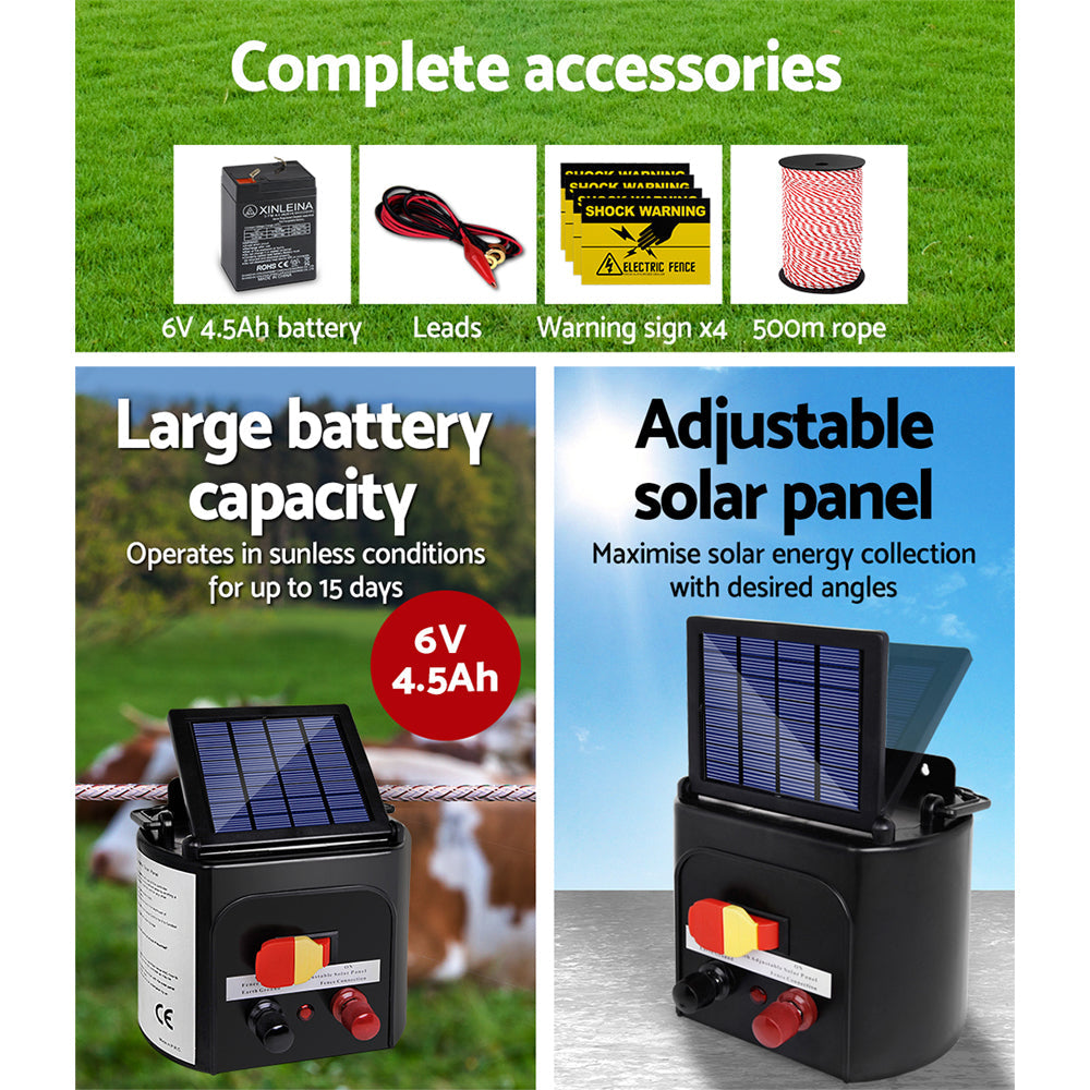 Electric Fence Energiser Solar Powered Charger