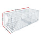 Humane Animal Trap Cage 150 x 50 x 53cm  - Silver