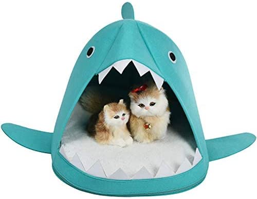 Shark Shape Pet Cave Bed for Cats and Small Dogs