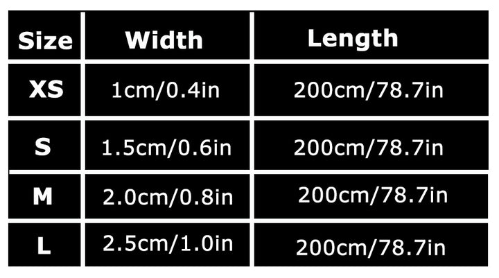 Reflective Pet Leash: 2 Meters, Available in Various Sizes and Colors