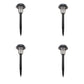 Lenoxx Wireless Solar-Powered Mosquito Killer Lamp (4-Piece, Black)