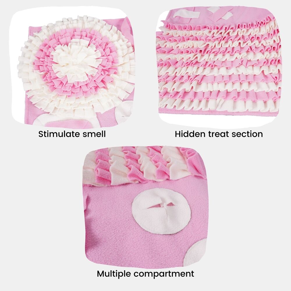 Floofi Snuffle Mats for Pets - Available in Pink/White & Red/Blue