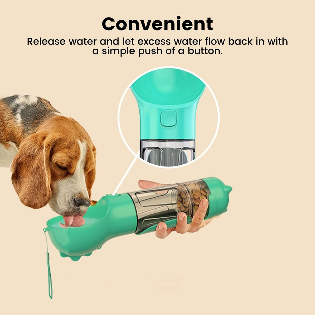 Floofi 4-in-1 Pet Scooper & Feeder – Blue & Green FI-FD-111/113-XQ