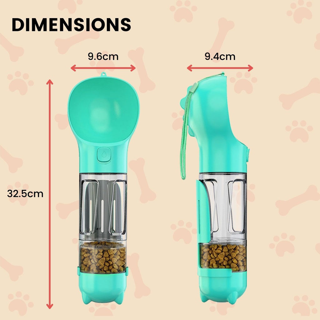 Floofi 4-in-1 Pet Scooper & Feeder – Blue & Green FI-FD-111/113-XQ