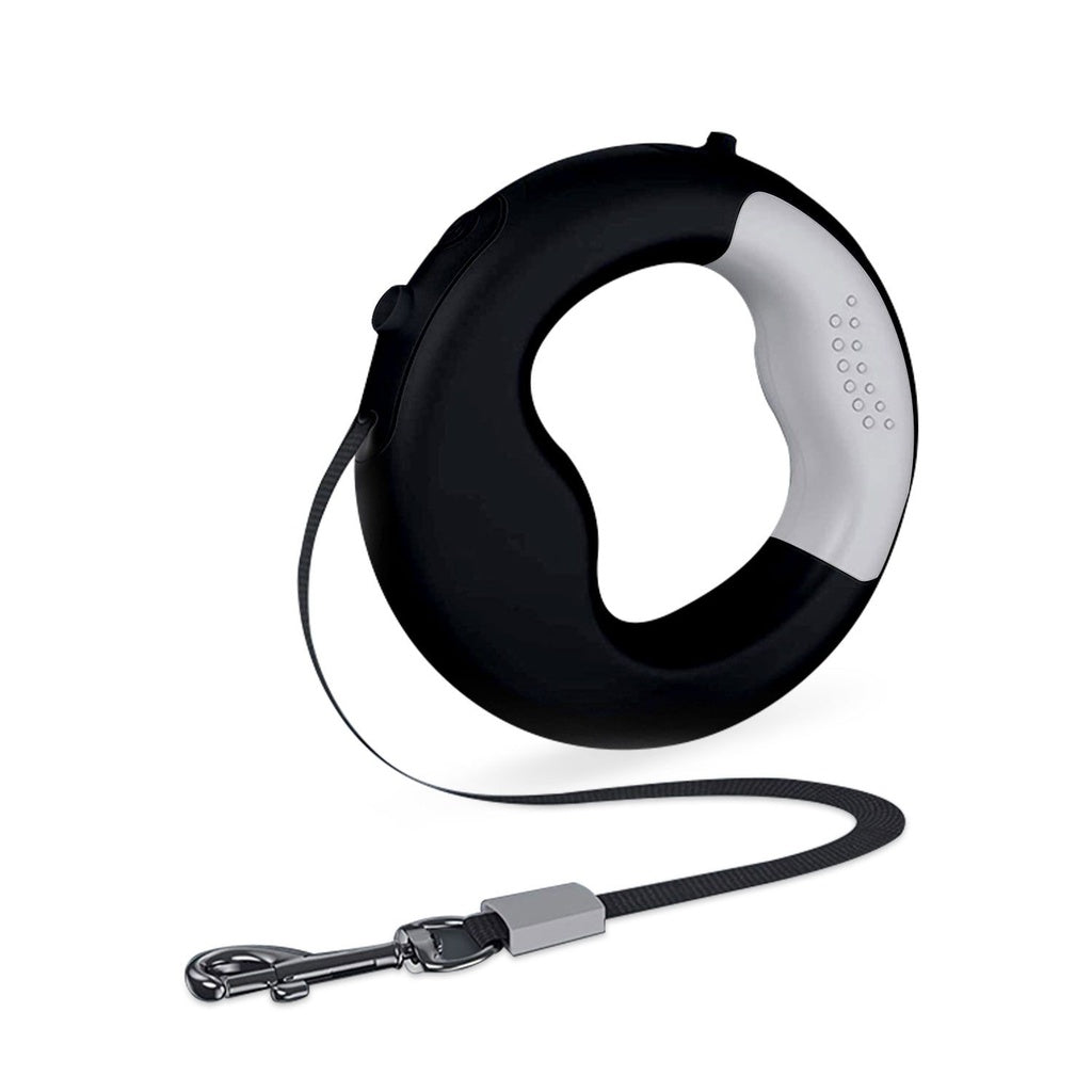 Floofi Doughnut Dog Leash with USB and LED in Black and White