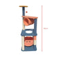 Floofi 110cm Emoji Plush Cat Condo Cat Tree - Blue/Red & with Basket Options