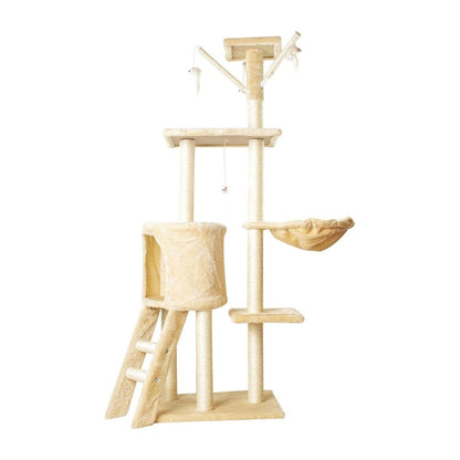 Floofi 138cm 5-Layer Plush Cat Condo Cat Tree