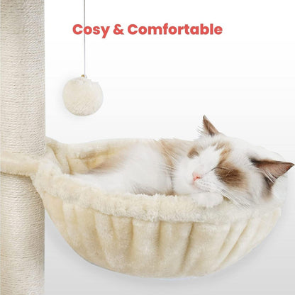 Floofi 97cm Adjustable Base Plush Cat Tree - Available in Multiple Colors