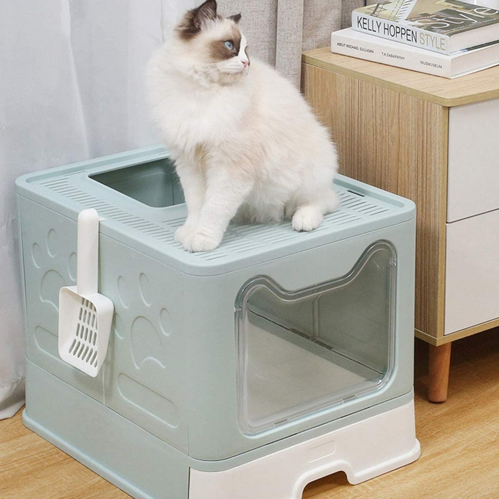 Floofi Foldable Litter Box – Blue, Grey, Pink