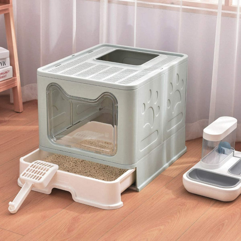 Floofi Foldable Litter Box – Blue, Grey, Pink