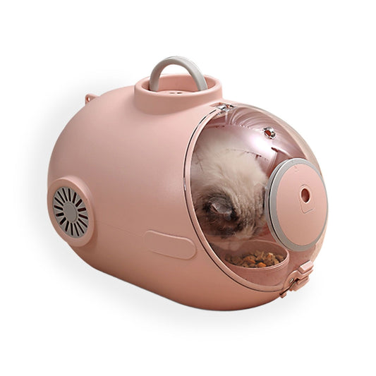 FLOOFI Smart Pet Carrier in Pink and White Colours