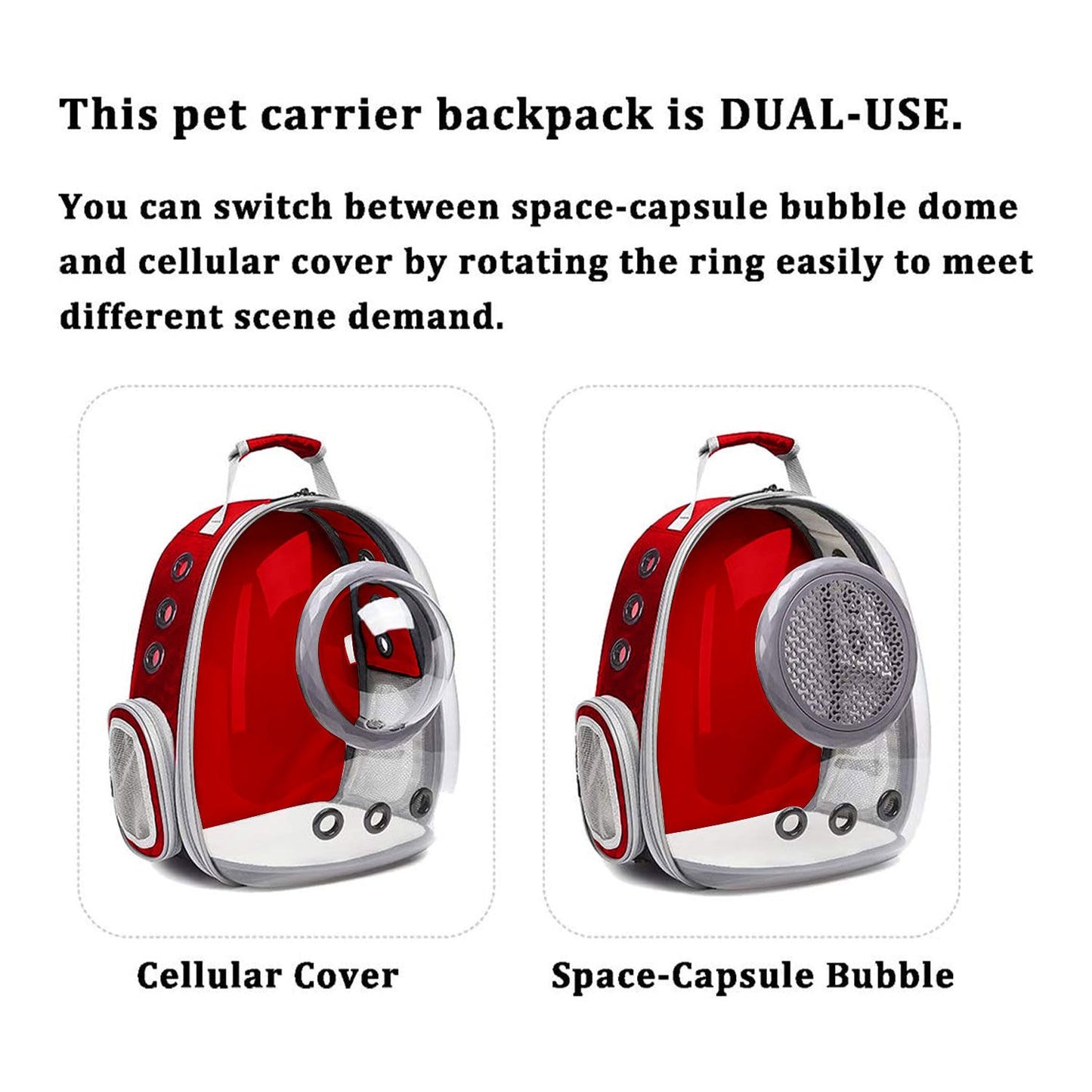 Floofi Space Capsule Backpack in Model 1 and 2