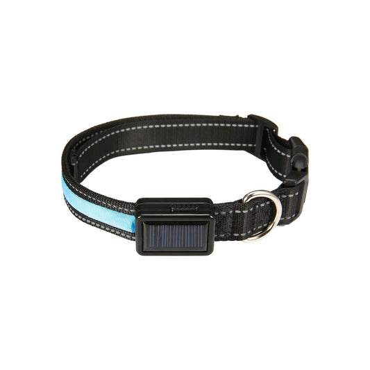 Floofi Solar USB Rechargable LED Dog Collar in various colours and sizes