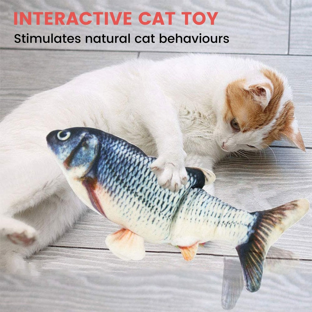 Floofi USB Electric Fish Toy: Available in Crucian Carp, Nemo, and Salmon Designs