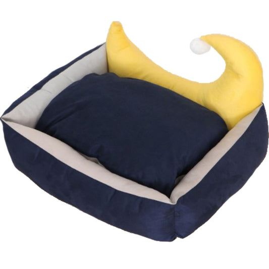 Floofi Pet Bed Moon Design - Sizes L and M in Blue, Green, Pink