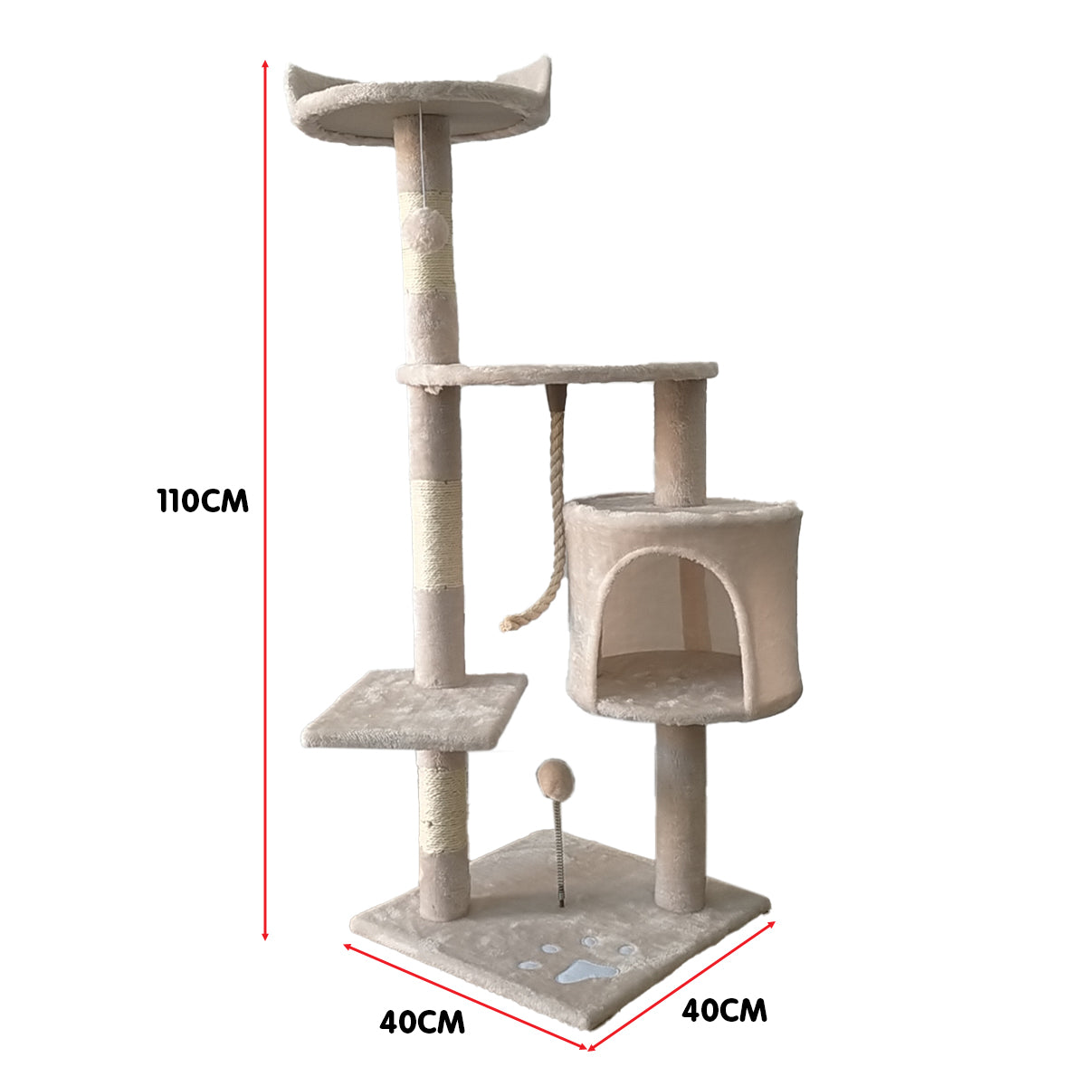 Furtastic Cat Tree Scratching Post - Available in Various Sizes and Colors