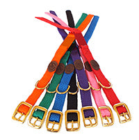 Mendota Double-Braided Colored Tag Dog Collar with Matching ID Tag Premium USA-Made - Size 30cm