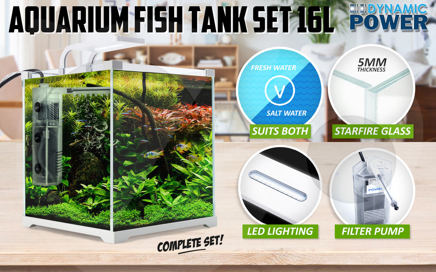 Dynamic Power Aquariums: Starfire Glass and Curved Glass Tanks with RGB LED Lighting