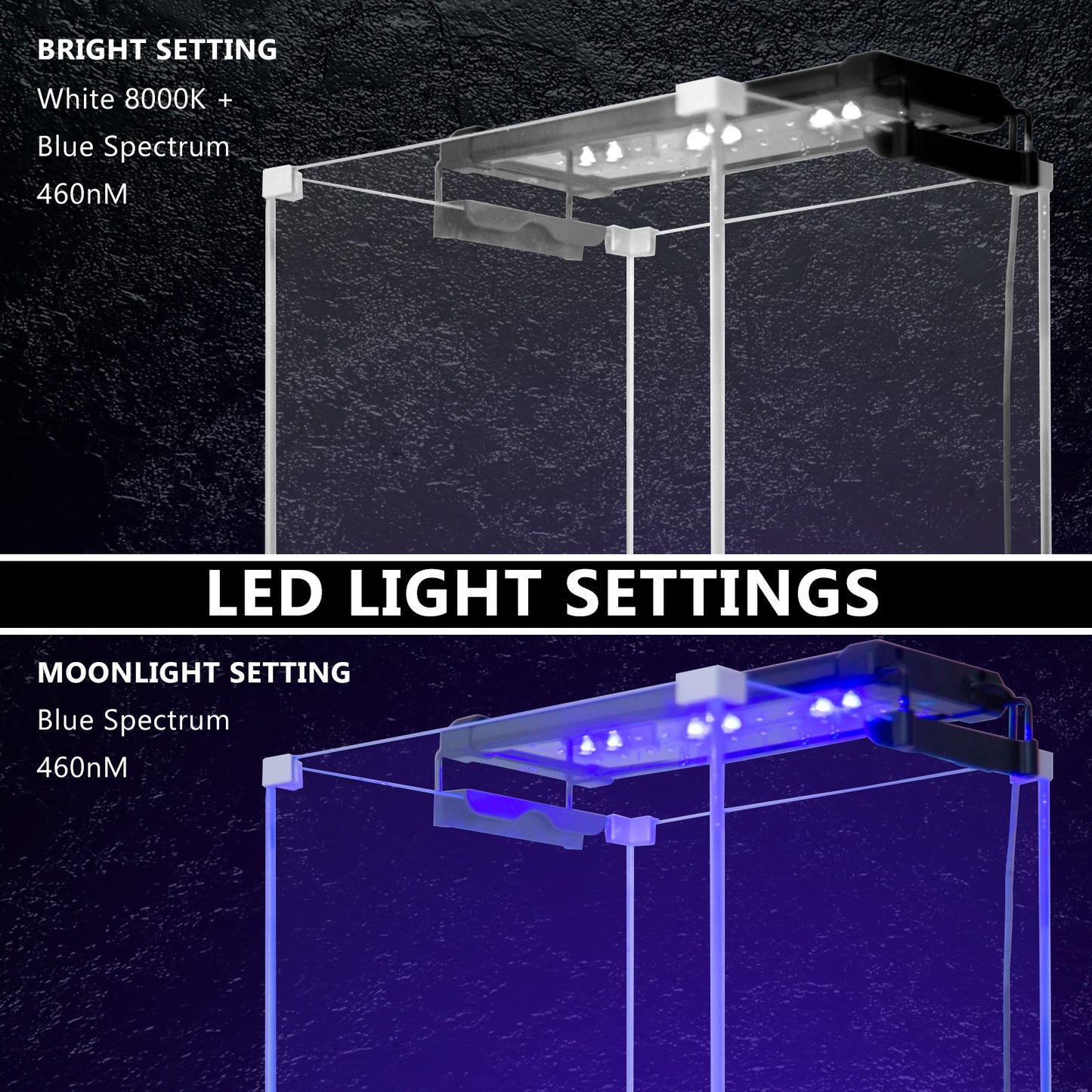 Dynamic Power Aquarium Blue & White LED Light for Tanks