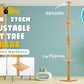 Paw Mate 278cm Brown Cat Tree PILLAR Scratcher Adjustable Floor to Ceiling Condo Tower