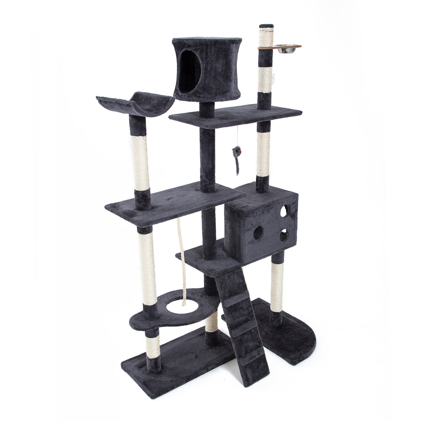 Paw Mate 170cm Grey Cat Tree Danie Multi Level Scratcher