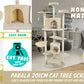 Paw Mate 201cm Beige Cat Tree Parala Multi Level Scratcher