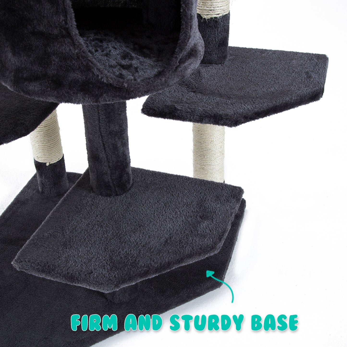 Paw Mate 201cm Grey Cat Tree Parala Multi Level Scratcher