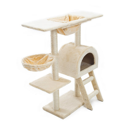 Paw Mate 100cm Beige and Grey Cat Tree Atacama: Multi-Level Scratcher