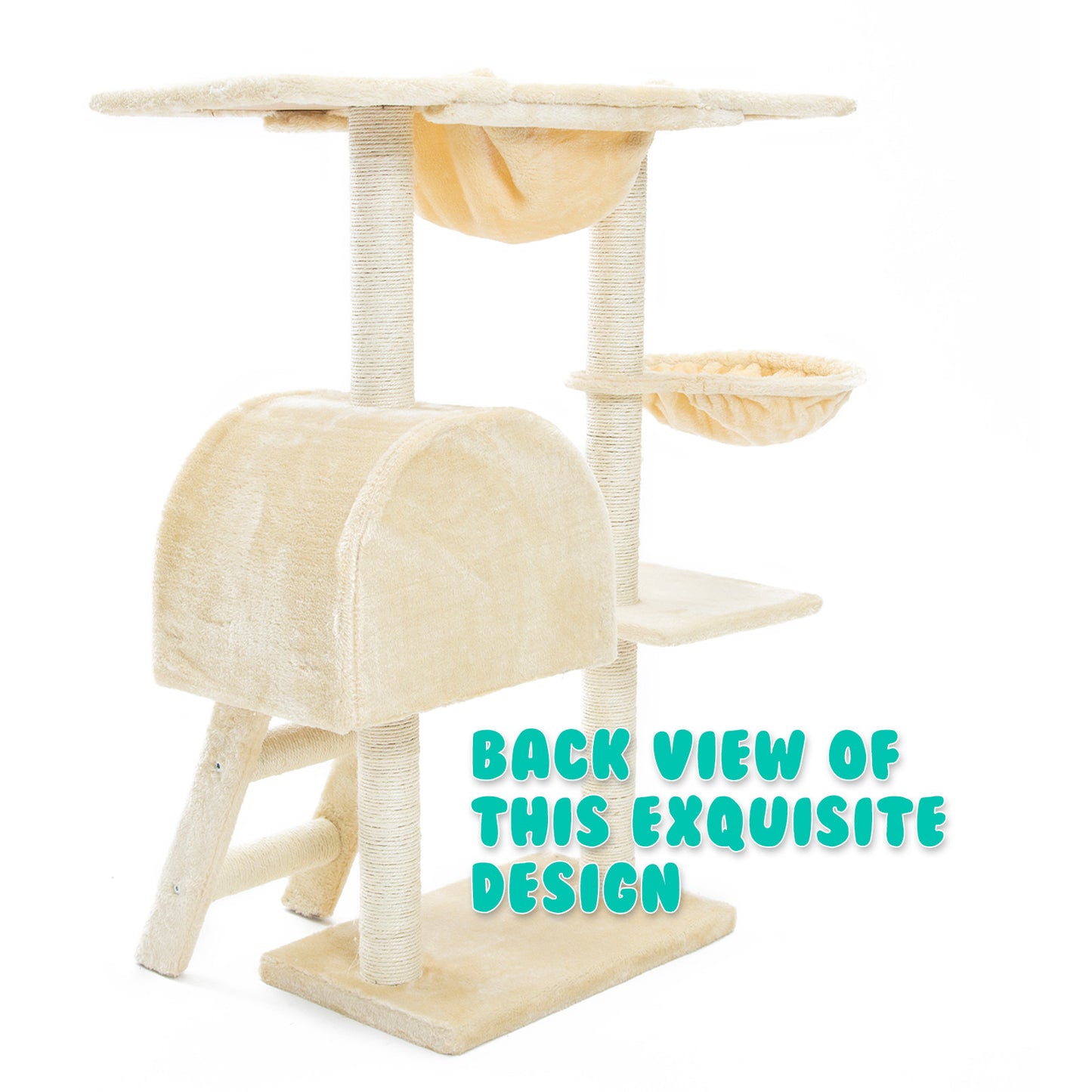 Paw Mate 100cm Beige and Grey Cat Tree Atacama: Multi-Level Scratcher