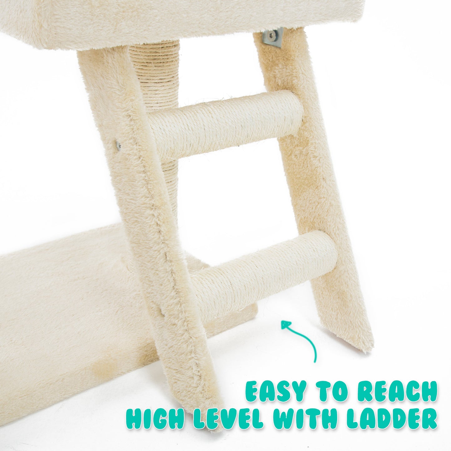 Paw Mate 100cm Beige and Grey Cat Tree Atacama: Multi-Level Scratcher