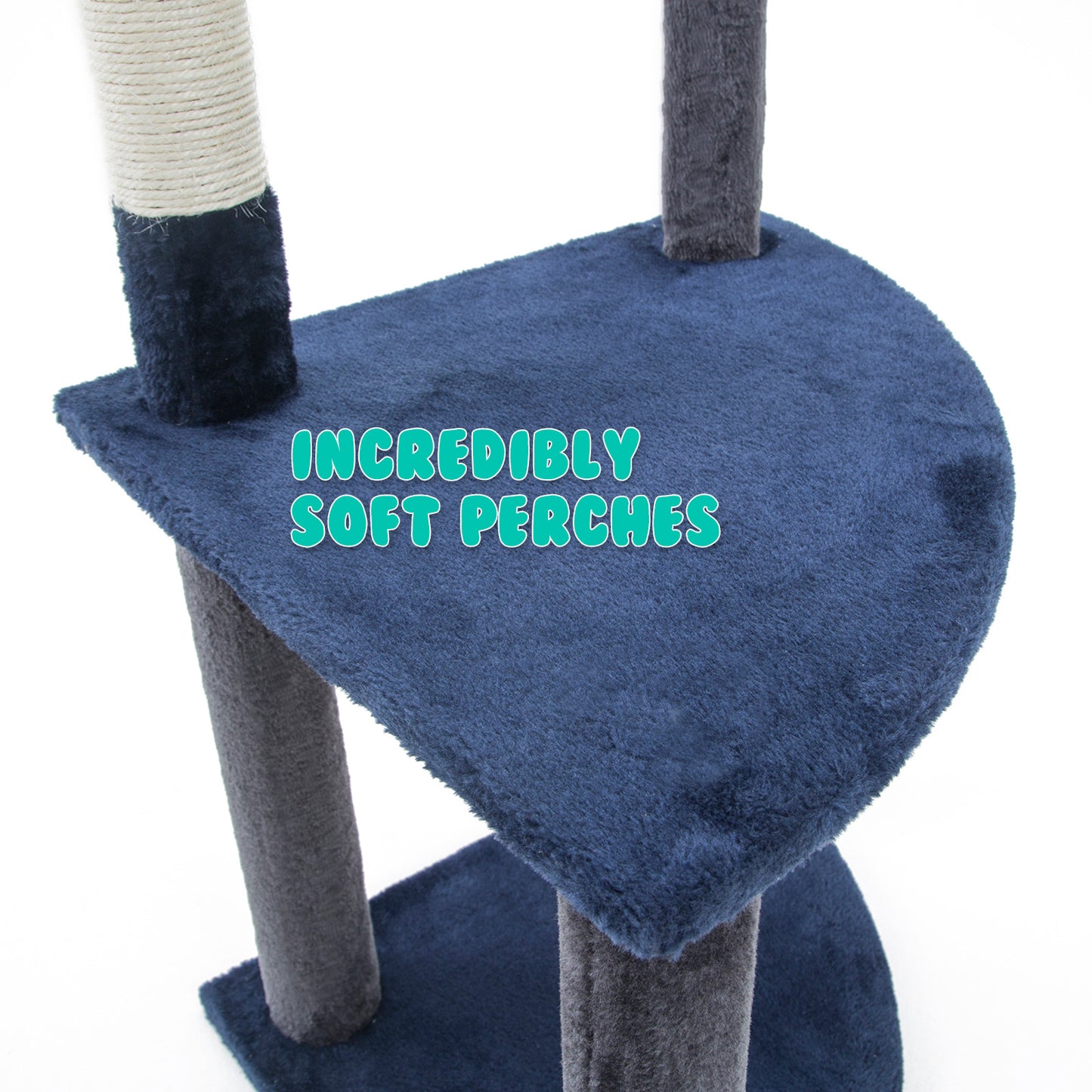 Paw Mate 96cm Blue Cat Tree Luna Multi Level Scratcher