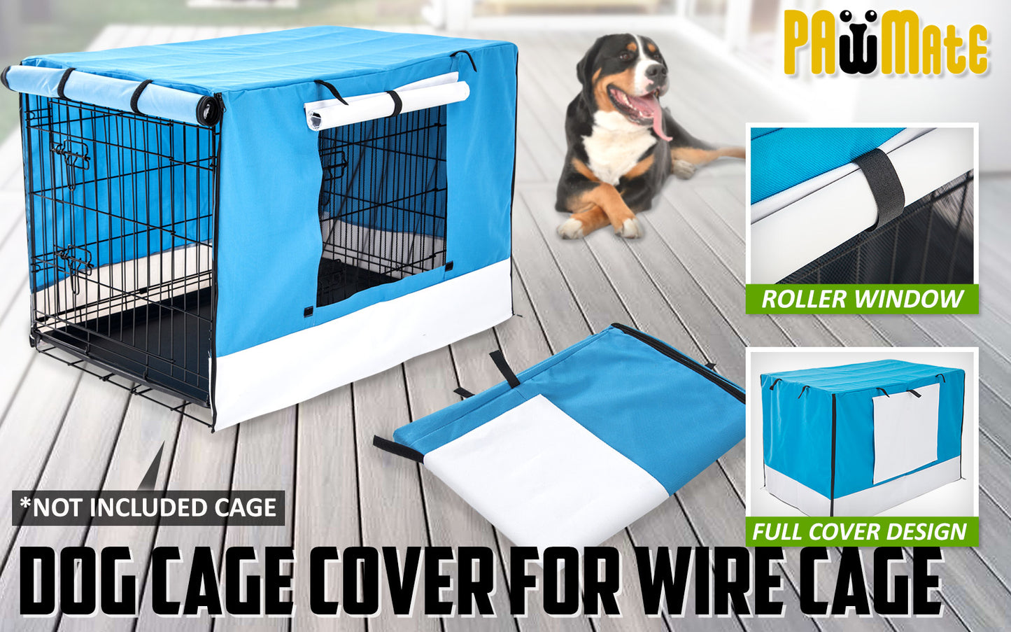 Paw Mate Cage Cover Enclosure for Wire Dog Cage Crate: Various Colors and Sizes