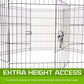 Paw Mate Pet Playpen 8 Panel 24in Foldable Dog Exercise Enclosure Fence Cage