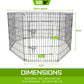 Paw Mate Pet Playpen 8 Panel 36in Foldable Dog Exercise Enclosure Fence Cage