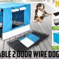 Paw Mate Wire Dog Cage Foldable Crate Kennel 48in with Tray + Blue Cover Combo