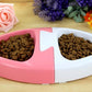 2 x Medium Pet Plastic Rabbit Dog Feeding Bowls Cat Rabbit Guinea Pig Feeder