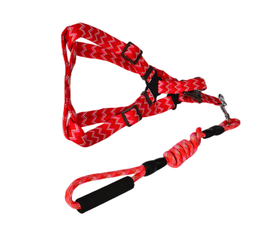 2 X Medium Pet Dog Cat Puppy Kitten Rabbit Dog Harness Collar leash lead 5 Color