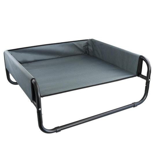 Grey / Black Small Walled Suspension Trampoline Hammock Bed 56 x 56 x 24 cm Gray