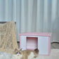 Small Plastic Pet Dog Puppy Cat House Kennel Pink