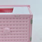 Small Plastic Pet Dog Puppy Cat House Kennel Pink