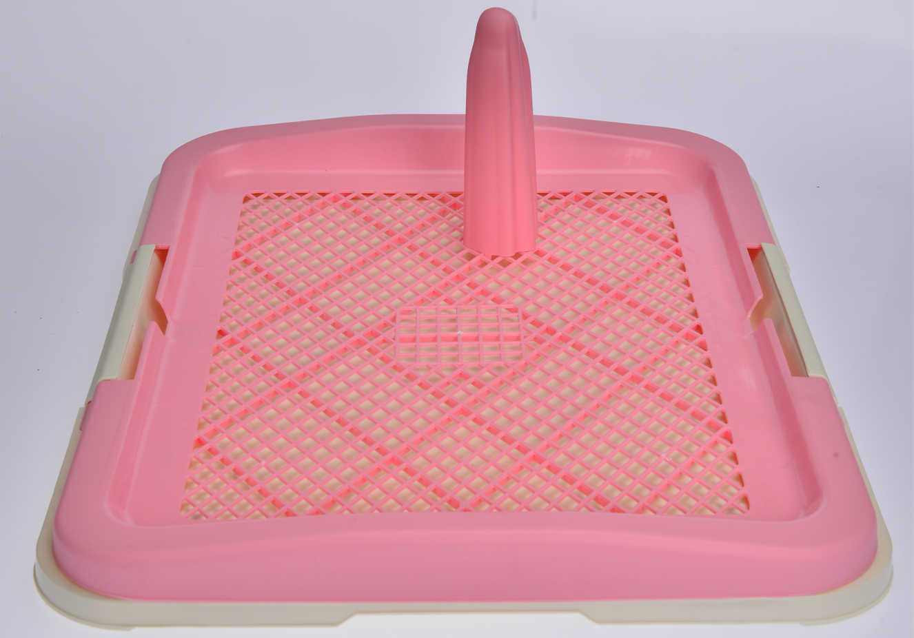 Large Portable Dog Potty Training Tray Pet Puppy Toilet Trays Loo Pad Mat Pink