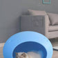 Medium Cave Cat Kitten Box Igloo Cat Bed House Dog Puppy House-Blue