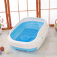 Medium Portable Cat Litter Box Tray with Scoop and Grid