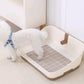 Medium Portable Dog Potty Training Tray Pet Puppy Toilet Trays Loo Pad Mat With Wall Brown