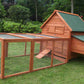 YES4PETS XL Chicken Coop Rabbit Hutch Ferret Cage Hen Chook Cat Kitten House With Run