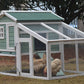 Green Large Chicken Coop Rabbit Hutch Ferret Guinea Pig Cage Hen Chook Cat Kitten House