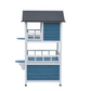 Double Story Cat Shelter Condo with Escape Door Rainproof Kitty House