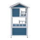 Double Story Cat Shelter Condo with Escape Door Rainproof Kitty House