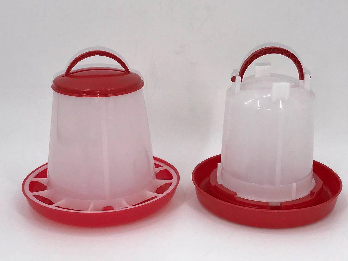 Small Poultry Bird Chicken Water Drinker 1 L & 1 kg Food Feeder Grain Seed Set