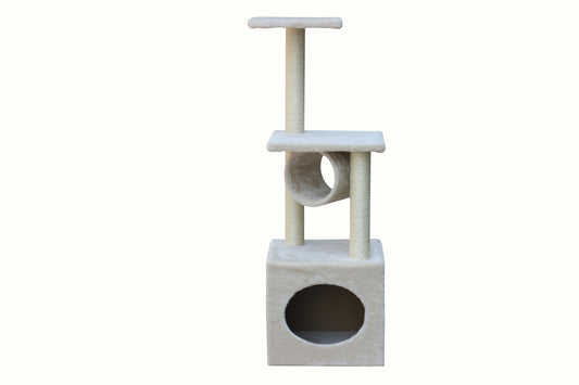 112cm Cat Scratching Post. Comes in two colours: Beige & Grey